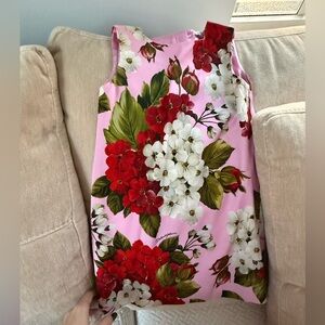 kids Dolce & Gabbana Kids Floral Dress - Pink, Red, White